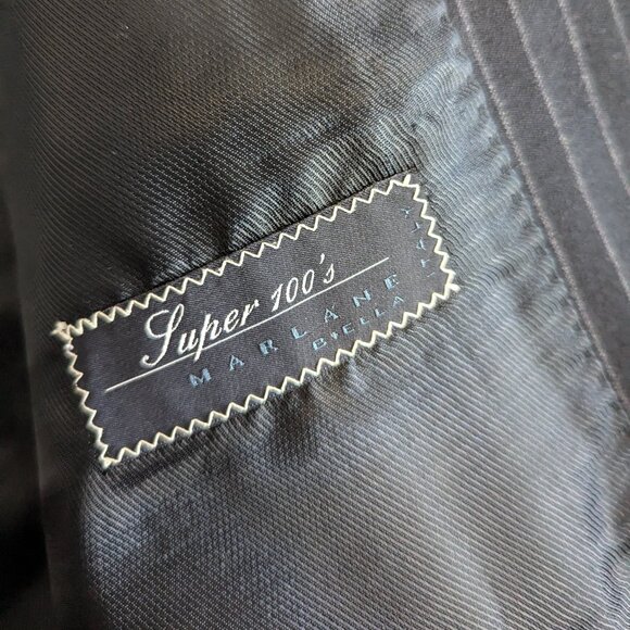 DANIELE ALESSANDRINI - Classic striped jacket - Sz 50 - Picture 6 of 7